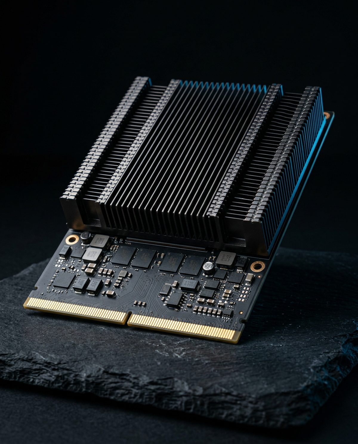 Module accélérateur GPU de datacenter, dissipateur en aluminium noir